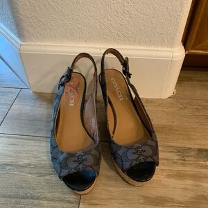 Coach Ferry Peek a Boo Sling Back Platform